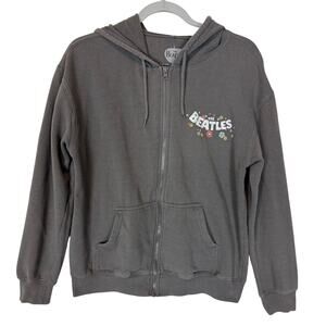 The Beatles Come Together Something Hoodie Mens Small Gray Fleece Lined Graphic